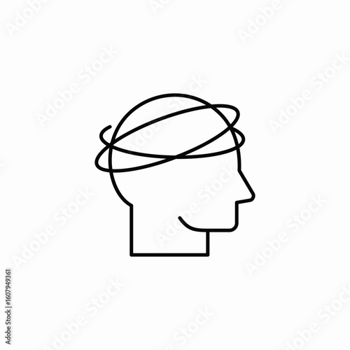 mind dizziness icon sign vector