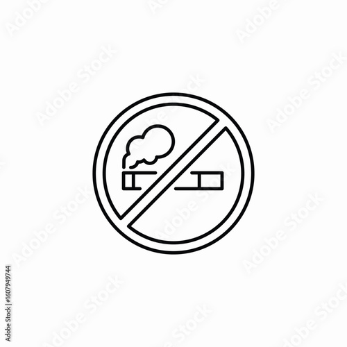 prohibited smoking icon sign vector