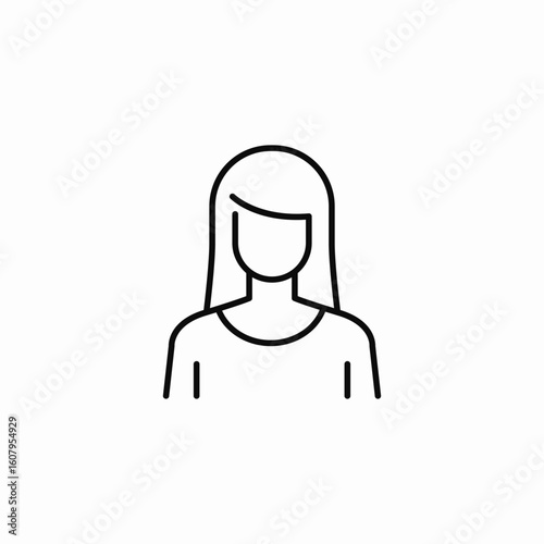 female member icon sign vector