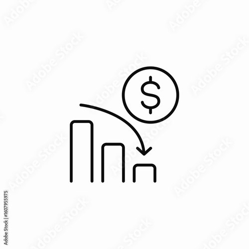 financial statistics icon sign vector