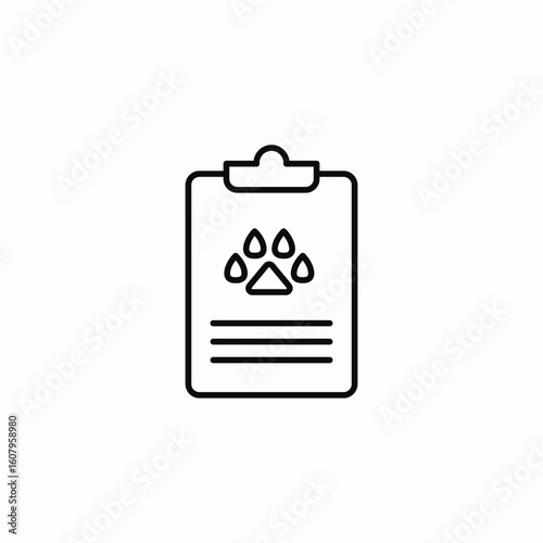 pet vet records icon sign vector