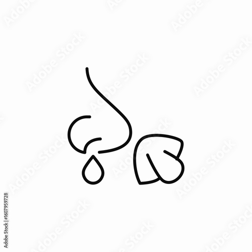 runny nose icon sign vector