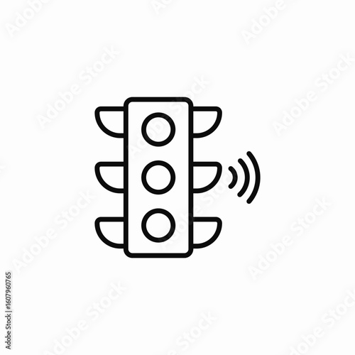 traffic lights technology icon sign vector