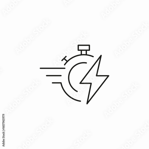 fast timer energy icon sign vector