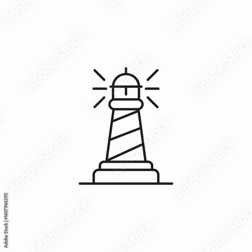port lighthouse icon sign vector