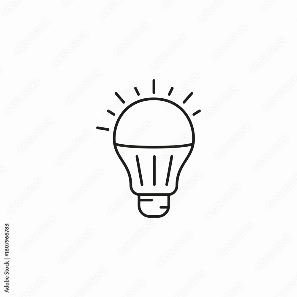 Obraz premium round bulb icon sign vector