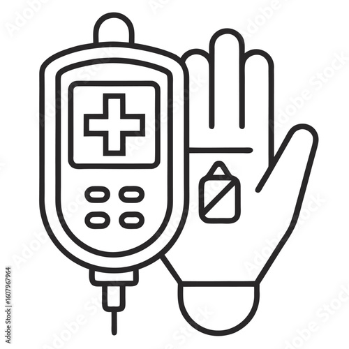 Diabetic emergency medical alert symbol
