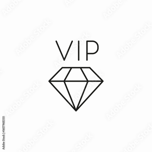 vip diamond membership icon sign vector