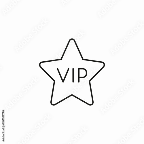 vip star icon sign vector