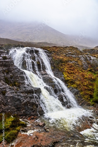 Glencoe Waterfall, Glencoe Valley, Argyll, Highlands, Scotland, UK