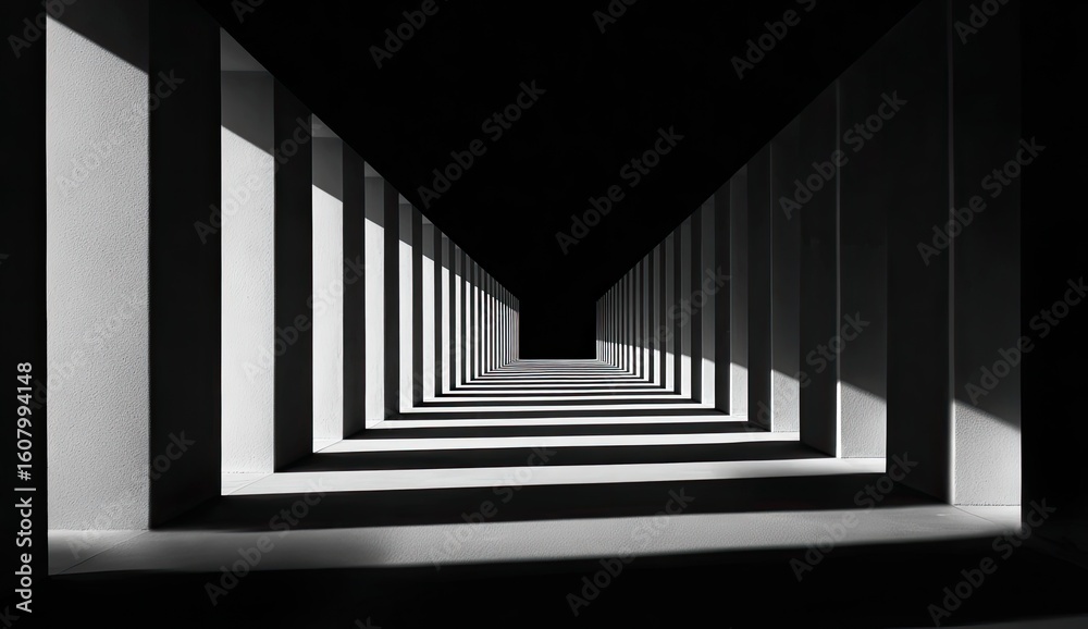 Obraz premium Abstract architectural tunnel