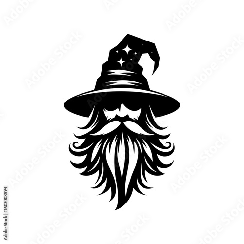 Monochrome Wizard Logo for Branding