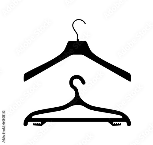 Hanger isolated black set icon