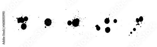 Grunge Brush Strokes on Black Colour