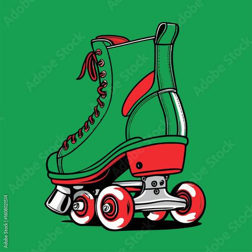 vector roller skate illustration for graphic design