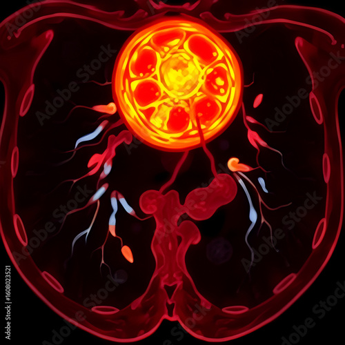 Adenocarcinoma. Metastatic nodule