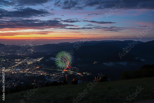 Fireworks Display Over Fukuoka City From Mt. KomenoyamaFireworks Display Over Fukuoka City From Mt. Komenoyama