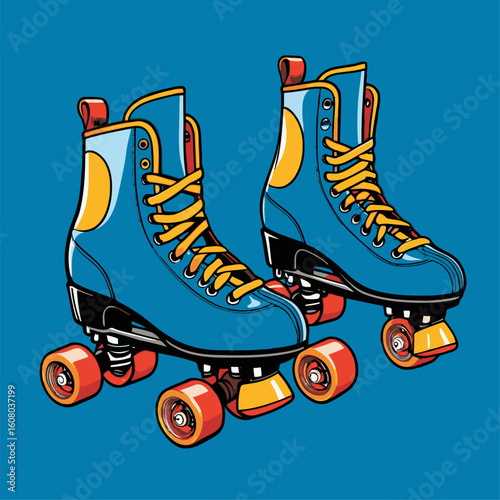vector roller skate illustration for graphic design