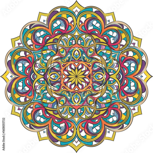 🎨🌀🌟 This vibrant AI-generated mandala bursts with color, harmony, and sacred symmetry—perfect for design, decor, or meditation. ✨ Download now & energize your space with artful balance! 🌈🧘
