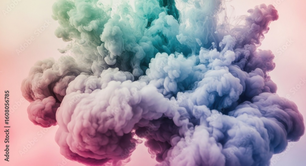 Vibrant Abstract Smoke Cloud Explosion with Gradients Vibrant Abstract Smoke Cloud Explosion with Gradients