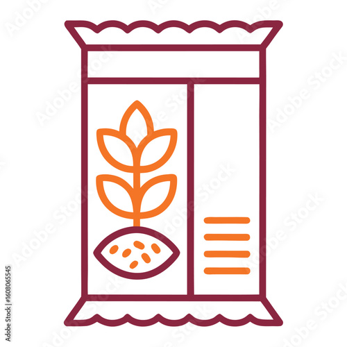 Simple granola snack bar package icon design