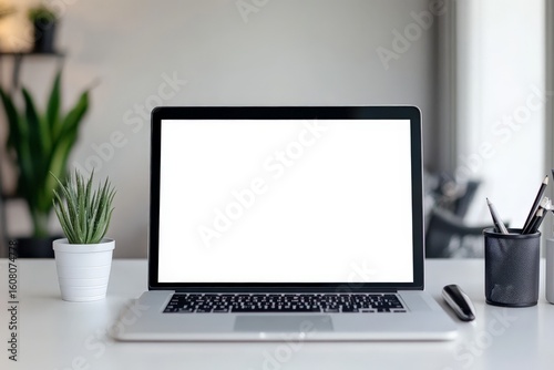 white screen laptop mock up