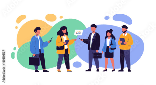 Diverse business team collaborating on a project, ideal for website banners or presentations.