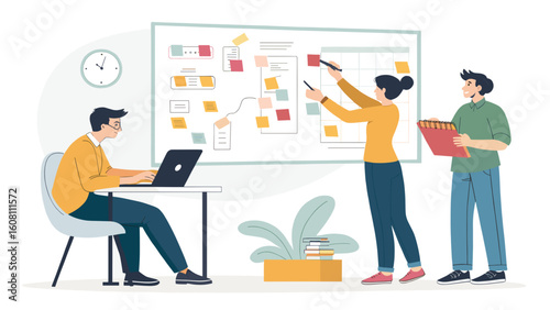 Teamwork, planning, and project management illustration. Perfect for websites, presentations, and marketing materials.
