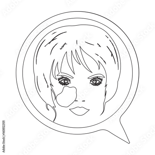 black birthmark icon