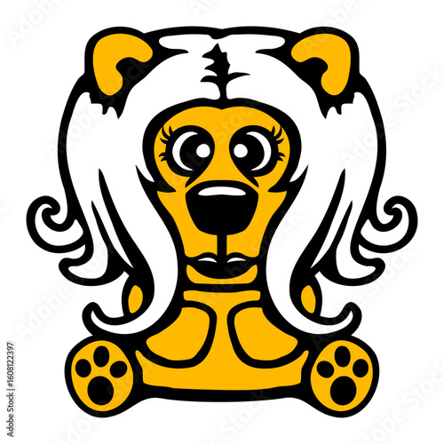 Bear Girl Long Hair Teddy Cute Beautiful Woman