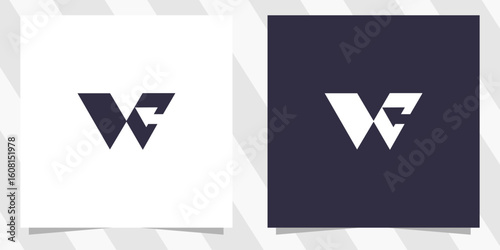 letter wc cw logo design