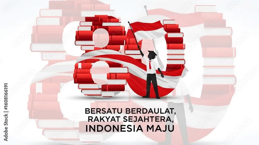 Celebrating Indonesia's Independence: A Dynamic Animation of the 80th Anniversary Logo