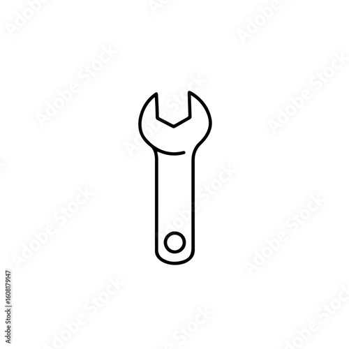 Simple Outline of a Wrench for Maintenance or Repair