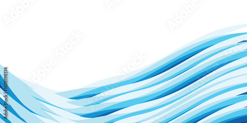 Wallpaper Mural Ocean wave layers and coastal abstract landscape background, Vector illustration Torontodigital.ca