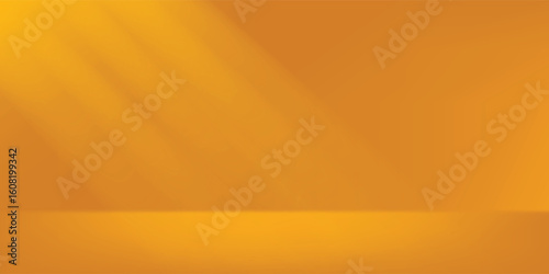 Set of 3D product podium background in  yellow on white floor empty space. Studio showroom product pedestal, Fashion showcase mockup scene.