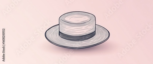 Minimal vector logo of a hat