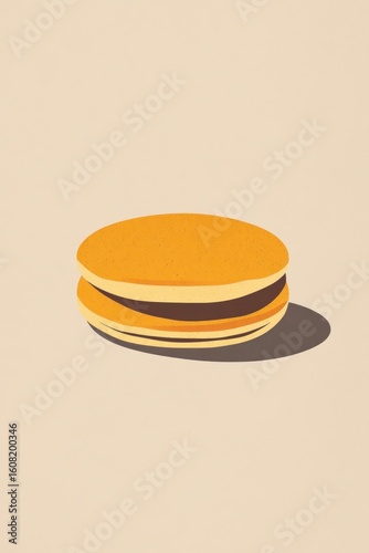 Minimal vector logo of a pancake