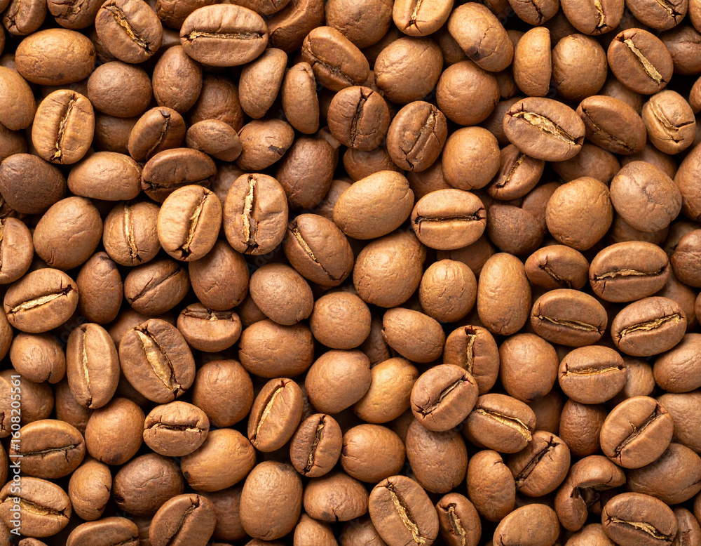 Closeup of Roasted Brown Coffee Beans Background Closeup of Roasted Brown Coffee Beans Background