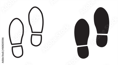 shoe footprint icon, EPS 10 vector illustration