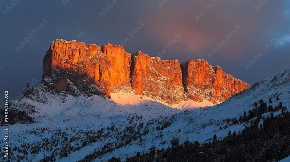Naklejka premium Majestic Sunset Over the Dolomites