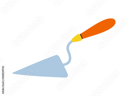Cement trowel or builders spatula vector illustration. Trowel symbol stylized design vector. Trowel flat sign professional construction tool repair. Simple icon design element isolated