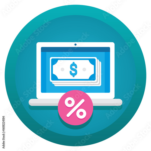 Online shopping discount and cashback offer on laptop