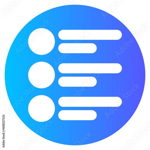 list gradient icon