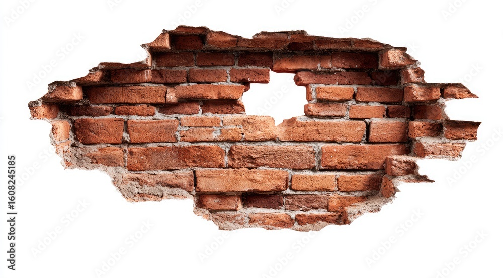 Obraz premium Brick wall with a hole