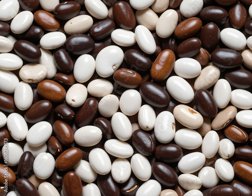 Mixed Black and White Beans Closeup