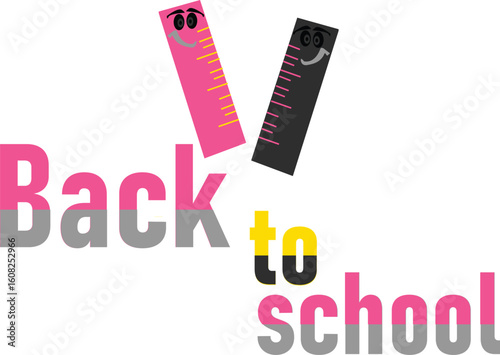 Back to school concept ruler icon