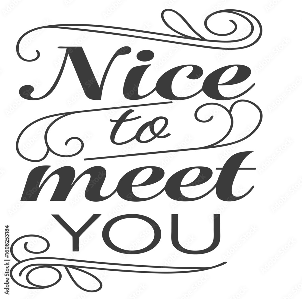 Fototapeta premium nice to meet you