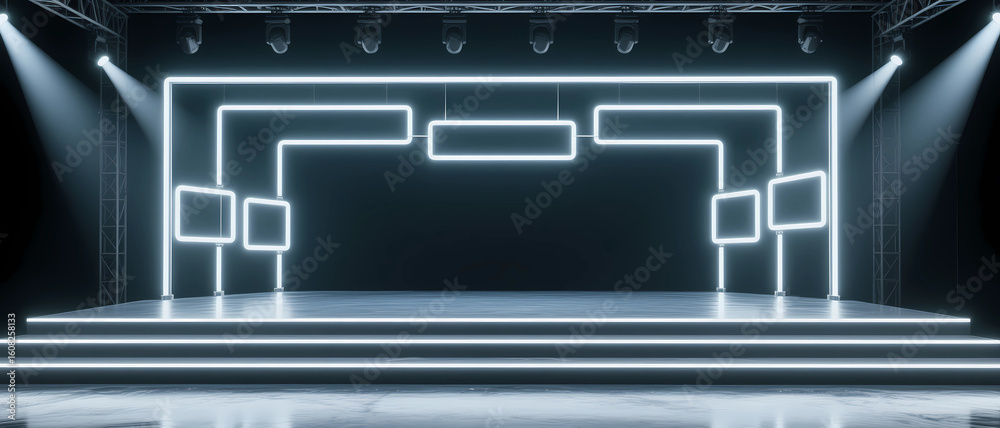 Technological-style e-commerce product booth man-made space Technological-style e-commerce product booth man-made space