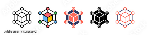 Blockchain multiple icon