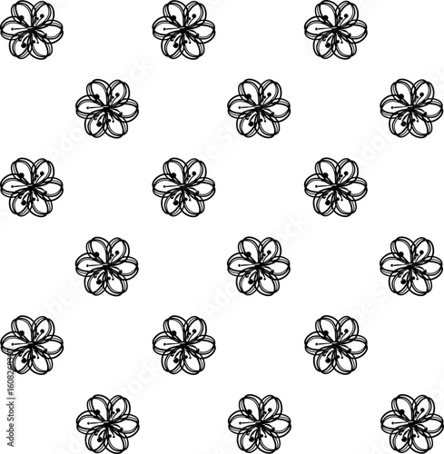 icon vector flower design, with various design shapes, with a hand drawn black outline style for summer and flower.
